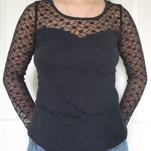 Lace Sleeved Long Sleeve